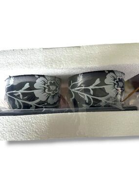 Summer & Rose Ceramic Planters Set - Blue White NEW IN BOX GIFT